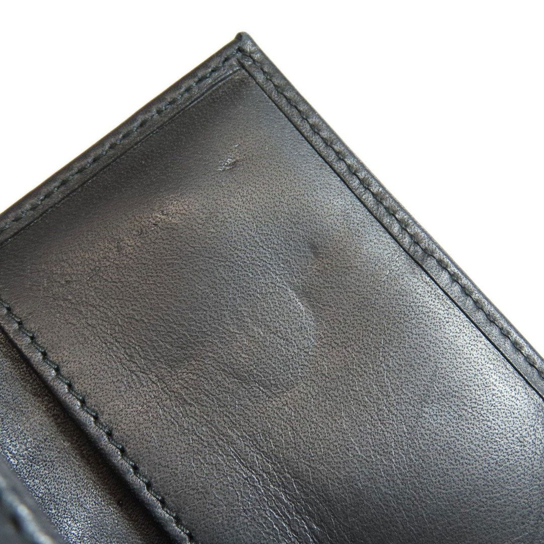 BALLY Key case Key holder  leather black Barry Stripe mens(Unisex) Used Authentic