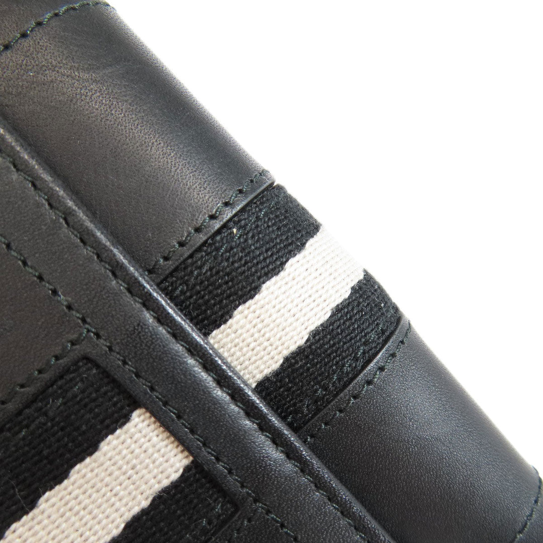 BALLY Key case Key holder  leather black Barry Stripe mens(Unisex) Used Authentic