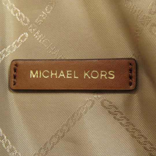 MICHAEL KORS Tote Bag PVC white MK signature Women Used Authentic