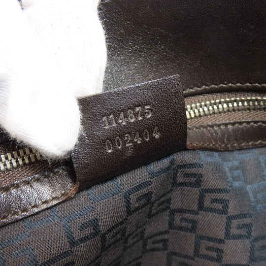 GUCCI Handbag 114875 canvas Brown Sherry Line Interlocking G Women Used Authentic
