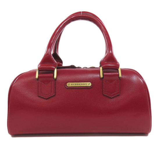 BURBERRY Handbag PVC Red logo Women Used Authentic