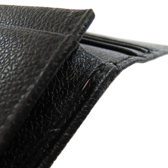 BVLGARI Long Wallet Purse leather black Bulgari Bulgari Women Used Authentic