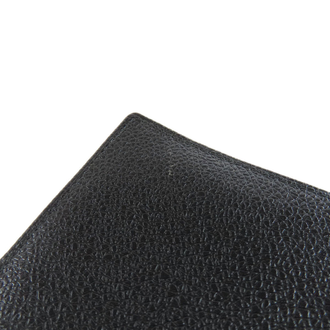 BVLGARI Long Wallet Purse leather black Bulgari Bulgari Women Used Authentic