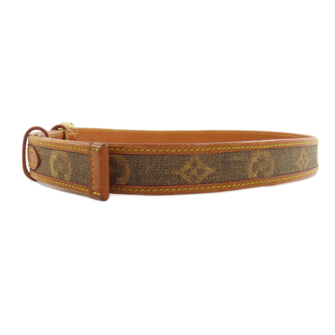 LOUIS VUITTON belt CA1027 leather Brown Escalp Women Used Authentic