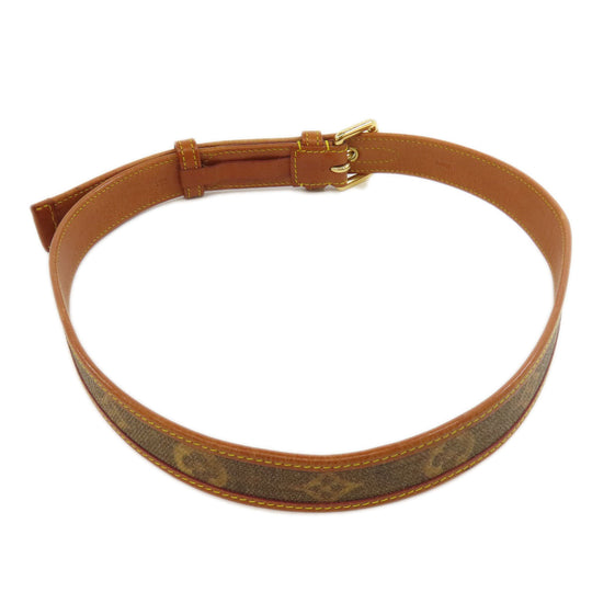 LOUIS VUITTON belt CA1027 leather Brown Escalp Women Used Authentic