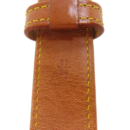 LOUIS VUITTON belt CA1027 leather Brown Escalp Women Used Authentic