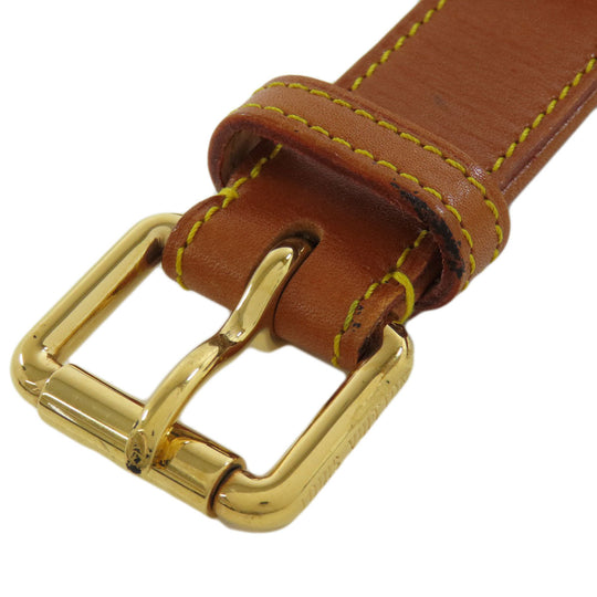 LOUIS VUITTON belt CA1027 leather Brown Escalp Women Used Authentic