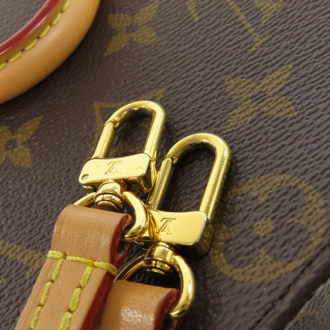 LOUIS VUITTON Handbag M69442 Monogram canvas Brown Petit Sac Plat Women Used Authentic