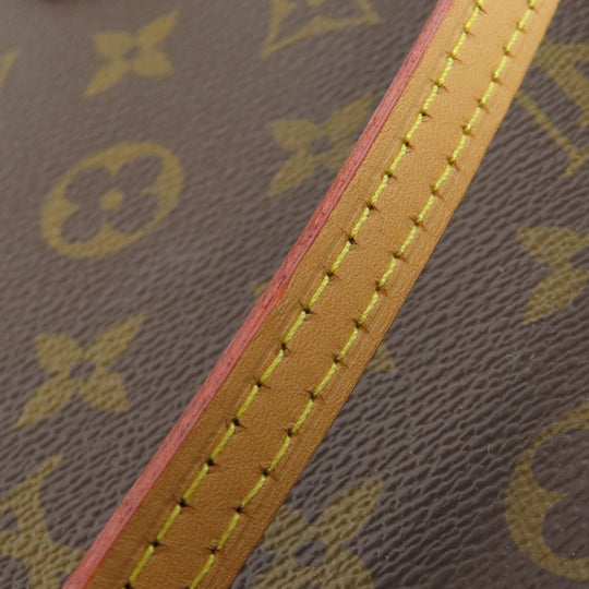 LOUIS VUITTON Handbag M69442 Monogram canvas Brown Petit Sac Plat Women Used Authentic