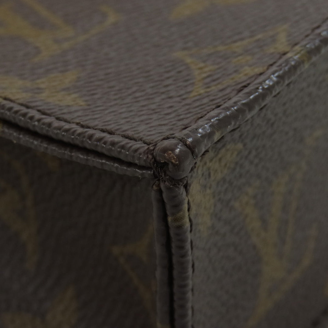 LOUIS VUITTON Handbag M69442 Monogram canvas Brown Petit Sac Plat Women Used Authentic