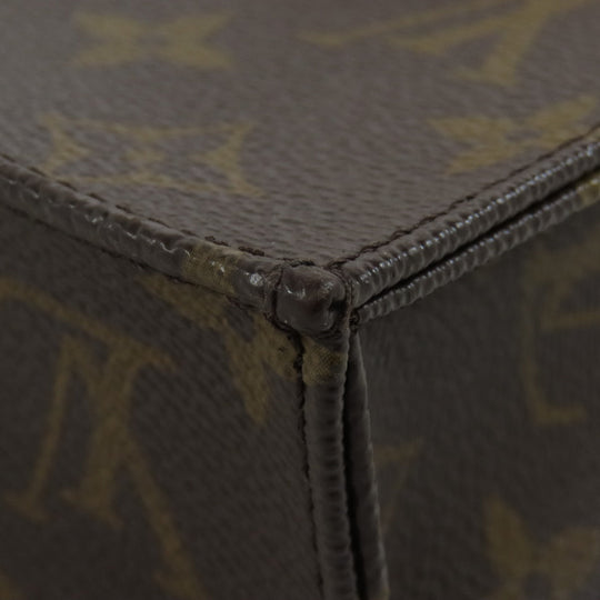LOUIS VUITTON Handbag M69442 Monogram canvas Brown Petit Sac Plat Women Used Authentic