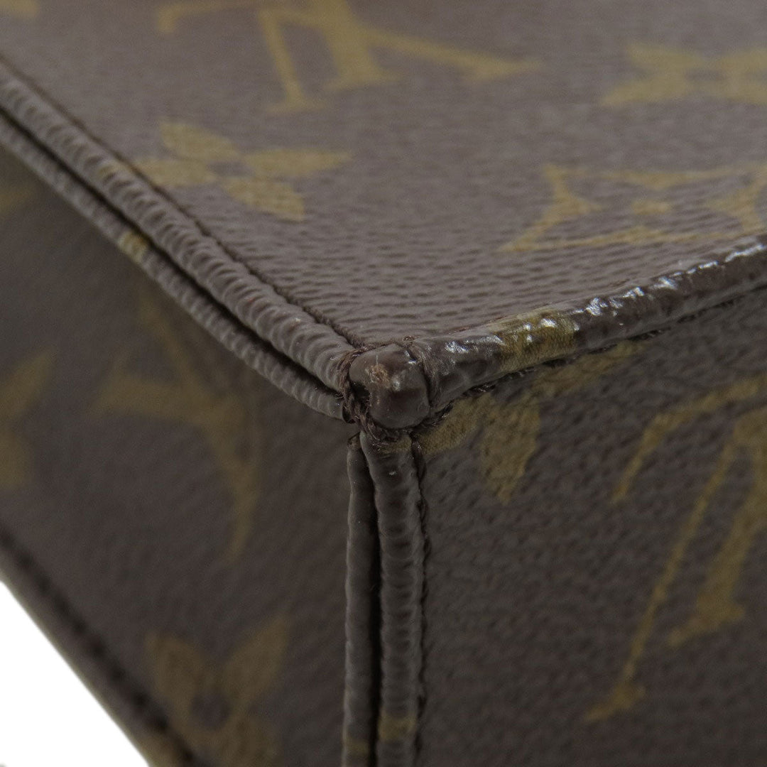 LOUIS VUITTON Handbag M69442 Monogram canvas Brown Petit Sac Plat Women Used Authentic