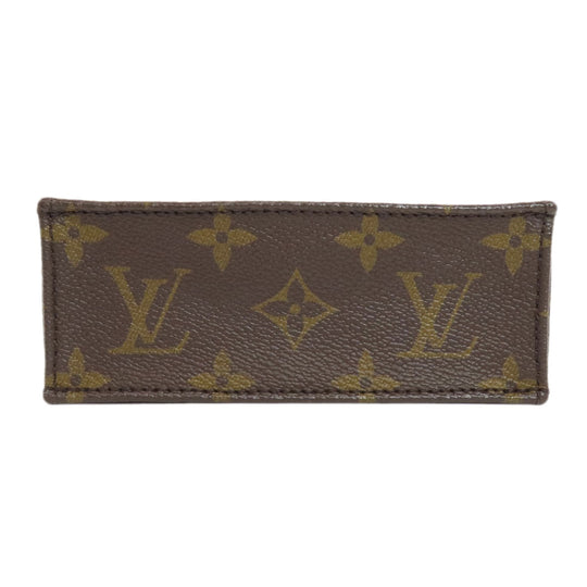 LOUIS VUITTON Handbag M69442 Monogram canvas Brown Petit Sac Plat Women Used Authentic
