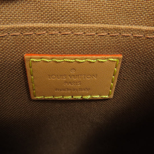LOUIS VUITTON Handbag M69442 Monogram canvas Brown Petit Sac Plat Women Used Authentic