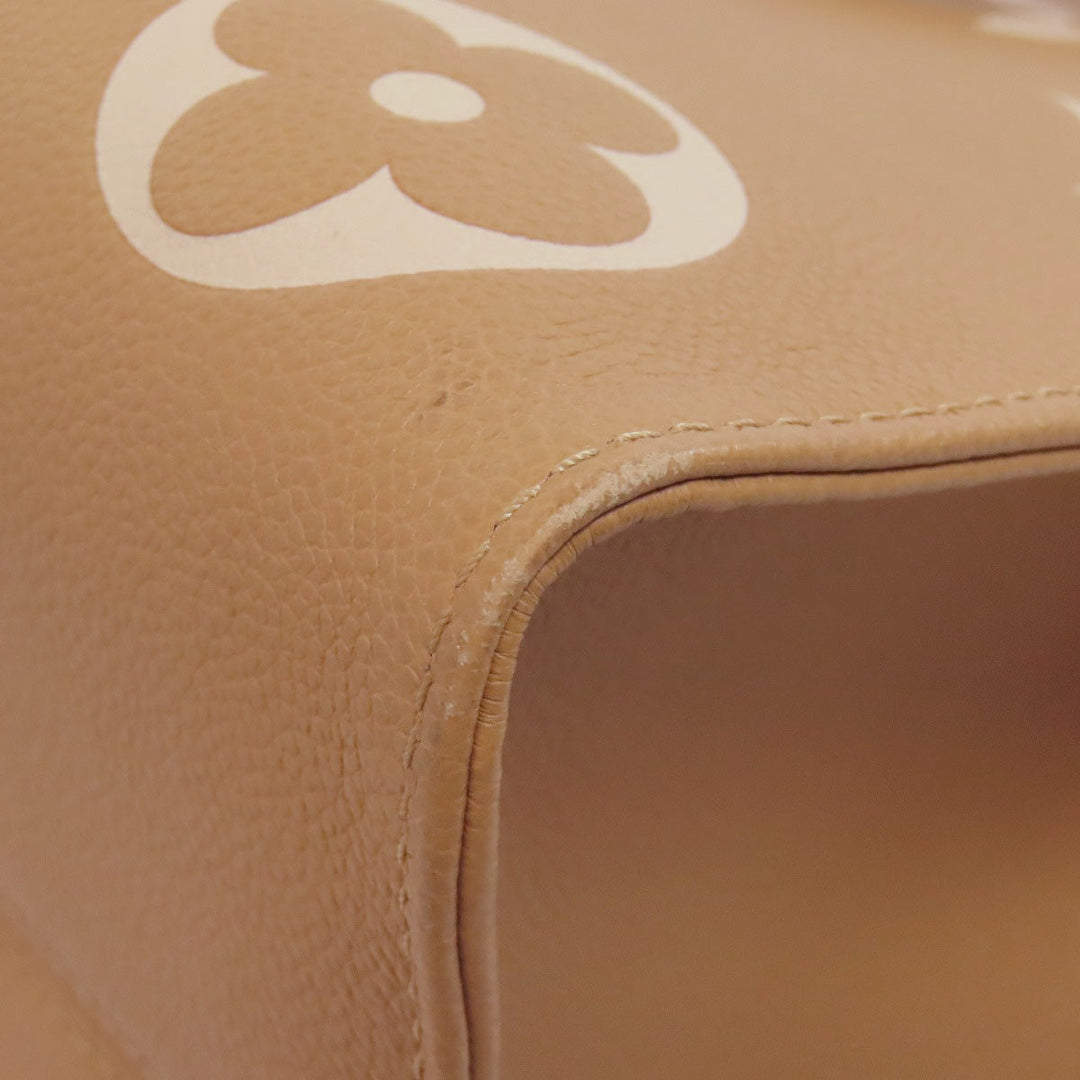 LOUIS VUITTON Tote Bag M45982 Ann Platt beige On the Go MM Women Used Authentic