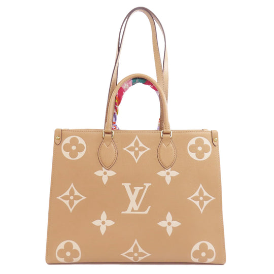 LOUIS VUITTON Tote Bag M45982 Ann Platt beige On the Go MM Women Used Authentic