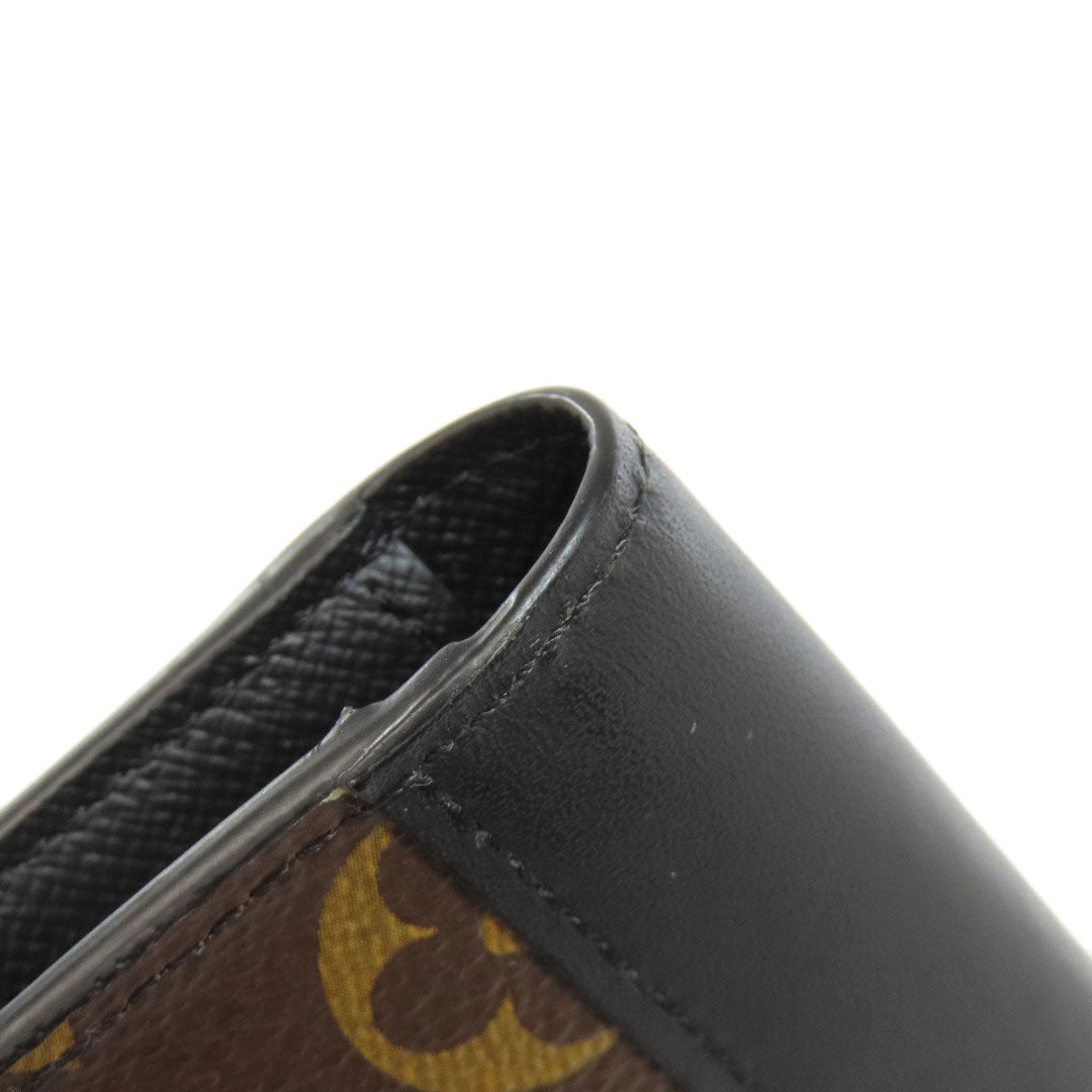 LOUIS VUITTON Long Wallet Purse M69410 Monogram macacer Brown Portefeuille Blaza Women Used Authentic