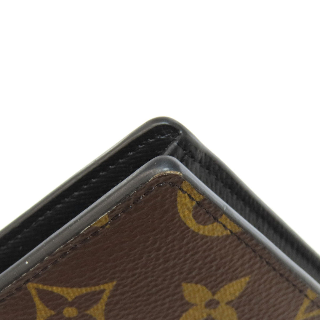 LOUIS VUITTON Long Wallet Purse M69410 Monogram macacer Brown Portefeuille Blaza Women Used Authentic