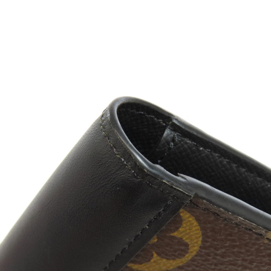 LOUIS VUITTON Long Wallet Purse M69410 Monogram macacer Brown Portefeuille Blaza Women Used Authentic