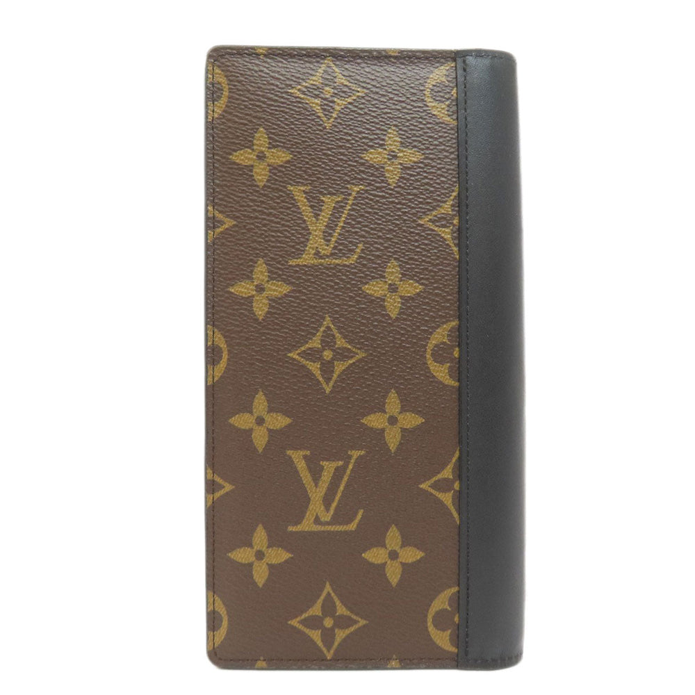 LOUIS VUITTON Long Wallet Purse M69410 Monogram macacer Brown Portefeuille Blaza Women Used Authentic