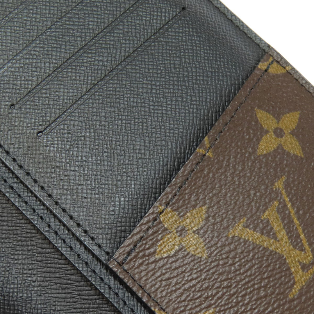 LOUIS VUITTON Long Wallet Purse M69410 Monogram macacer Brown Portefeuille Blaza Women Used Authentic