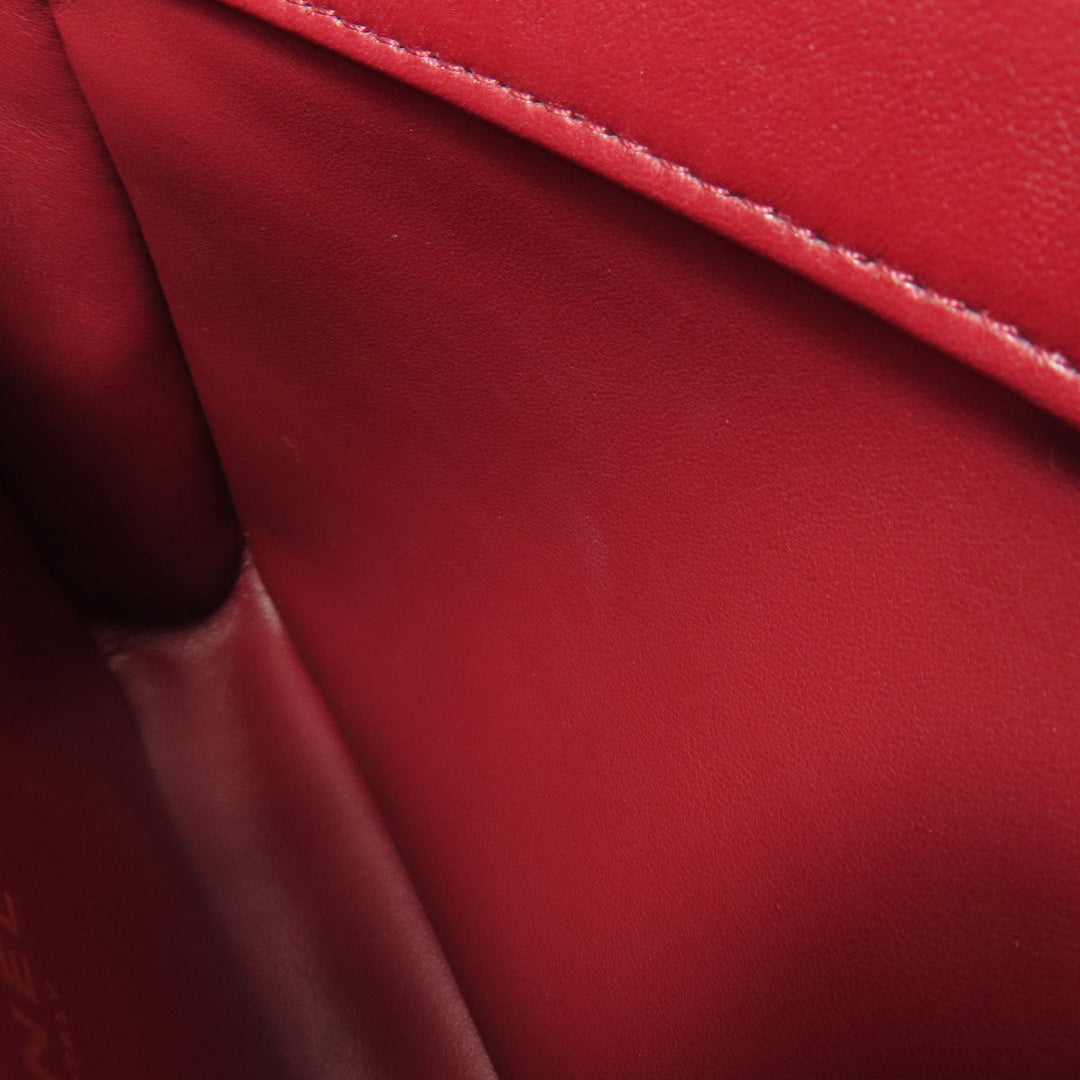 CHANEL Handbag lambskin Red Matelasse 2WAY Gold Metal