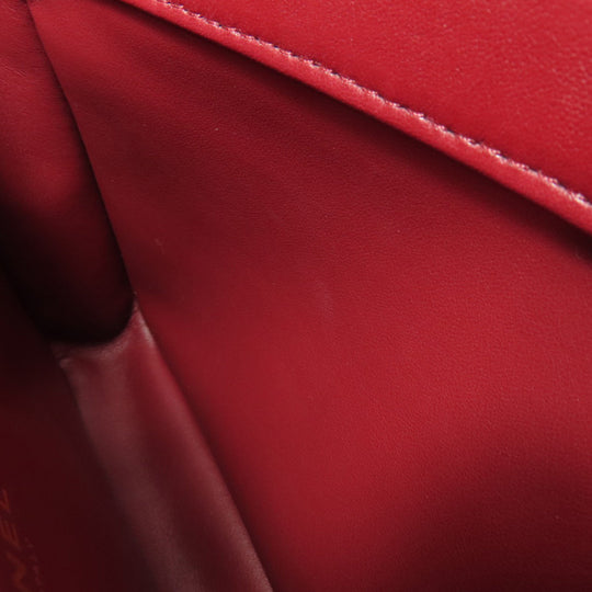 CHANEL Handbag lambskin Red Matelasse 2WAY Gold Metal