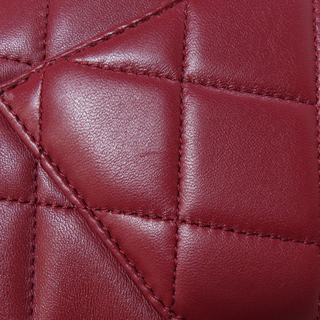 CHANEL Handbag lambskin Red Matelasse 2WAY Gold Metal