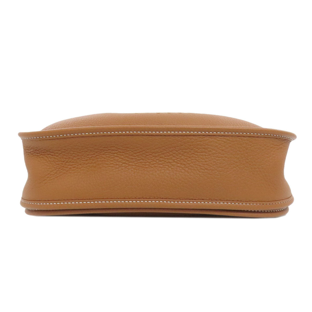 HERMES Shoulder Bag Taurillon Clemence Brown Evelyn 3 PM Gold Metal Women Used Authentic