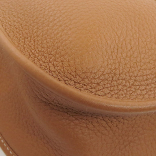 HERMES Shoulder Bag Taurillon Clemence Brown Evelyn 3 PM Gold Metal Women Used Authentic