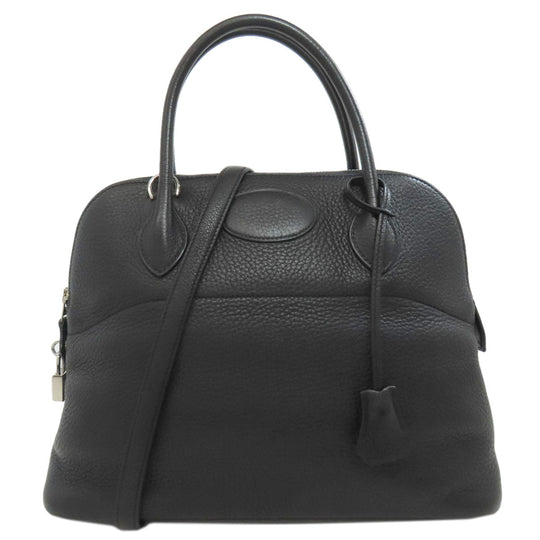 HERMES Handbag Taurillon Clemence black Bolide 31 SilverMetal Women Used Authentic