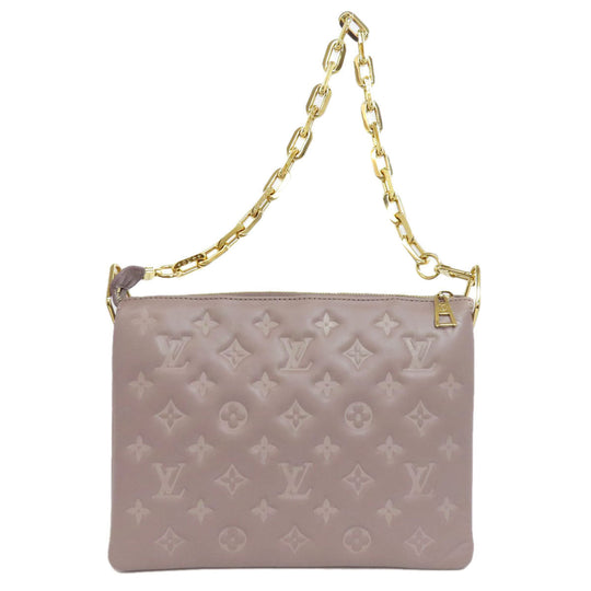 LOUIS VUITTON Handbag Lamb leather gray Kussan PM Women Used Authentic