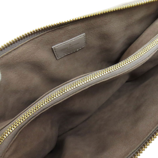 LOUIS VUITTON Handbag Lamb leather gray Kussan PM Women Used Authentic