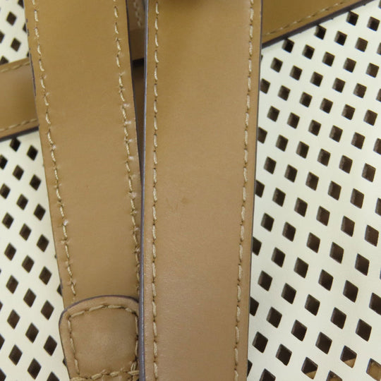 FENDI Handbag Calfskin Brown Peekaboo Punching 2WAY Women Used Authentic