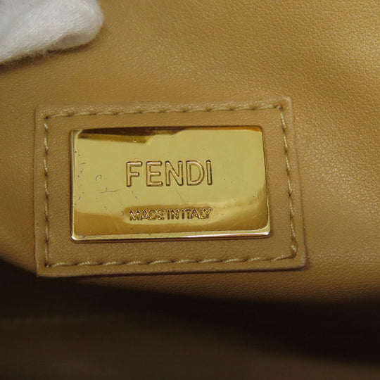 FENDI Handbag Calfskin Brown Peekaboo Punching 2WAY Women Used Authentic