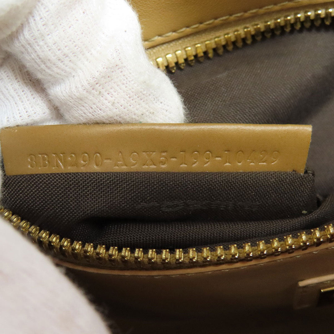 FENDI Handbag Calfskin Brown Peekaboo Punching 2WAY Women Used Authentic