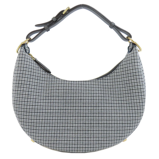 FENDI Shoulder Bag canvas gray Fendigraphy Women Used Authentic