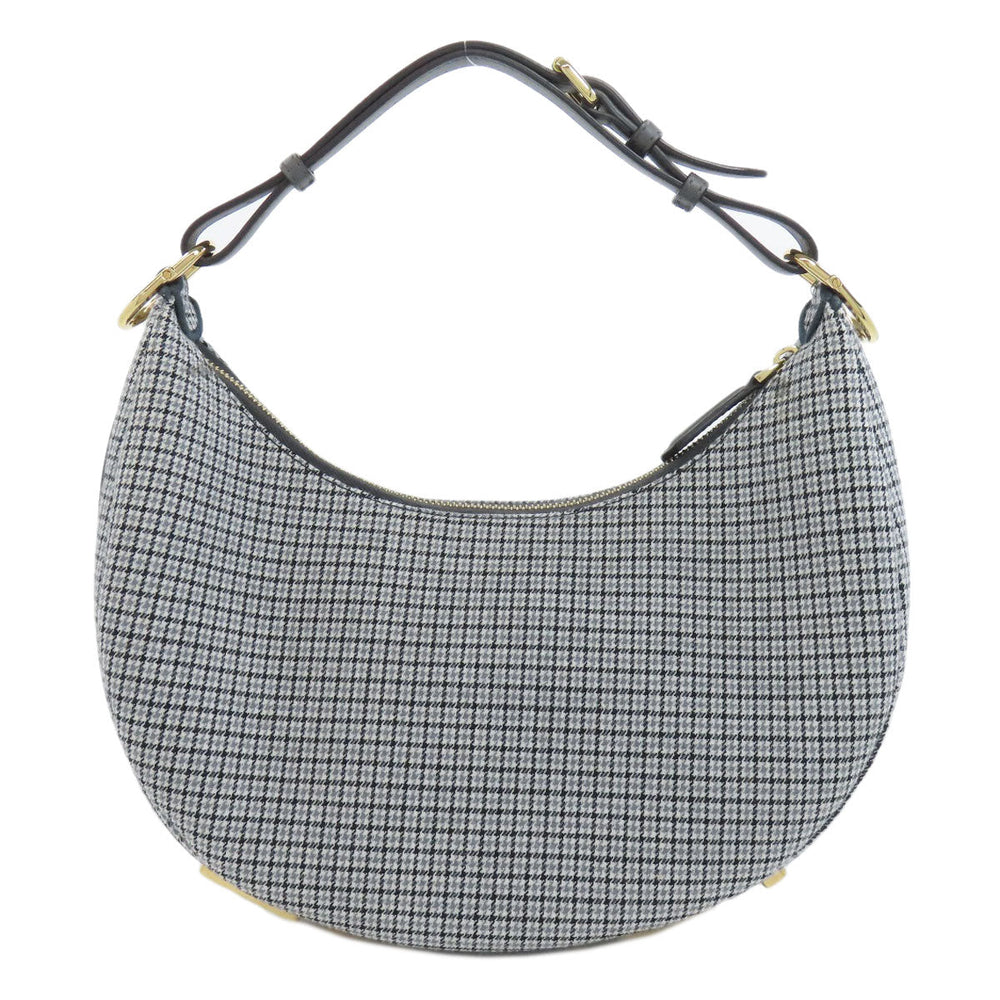 FENDI Shoulder Bag canvas gray Fendigraphy Women Used Authentic