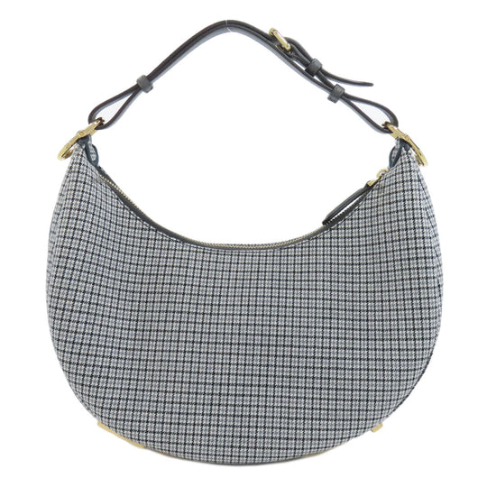 FENDI Shoulder Bag canvas gray Fendigraphy Women Used Authentic