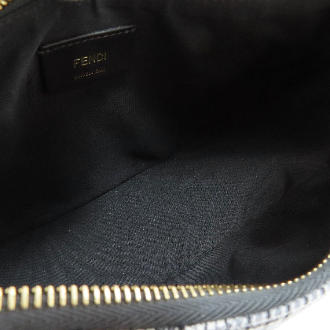 FENDI Shoulder Bag canvas gray Fendigraphy Women Used Authentic