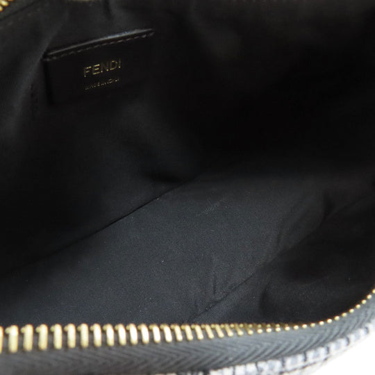 FENDI Shoulder Bag canvas gray Fendigraphy Women Used Authentic