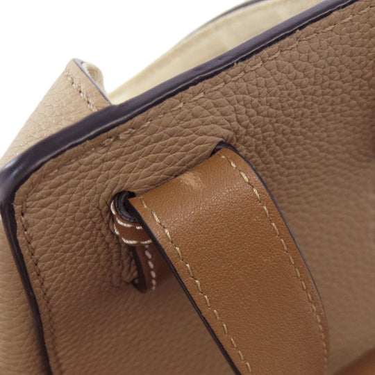 LOEWE Handbag Calfskin beige Hammock 2WAY Women Used Authentic