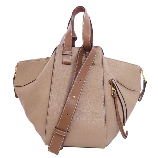LOEWE Handbag Calfskin beige Hammock 2WAY Women Used Authentic