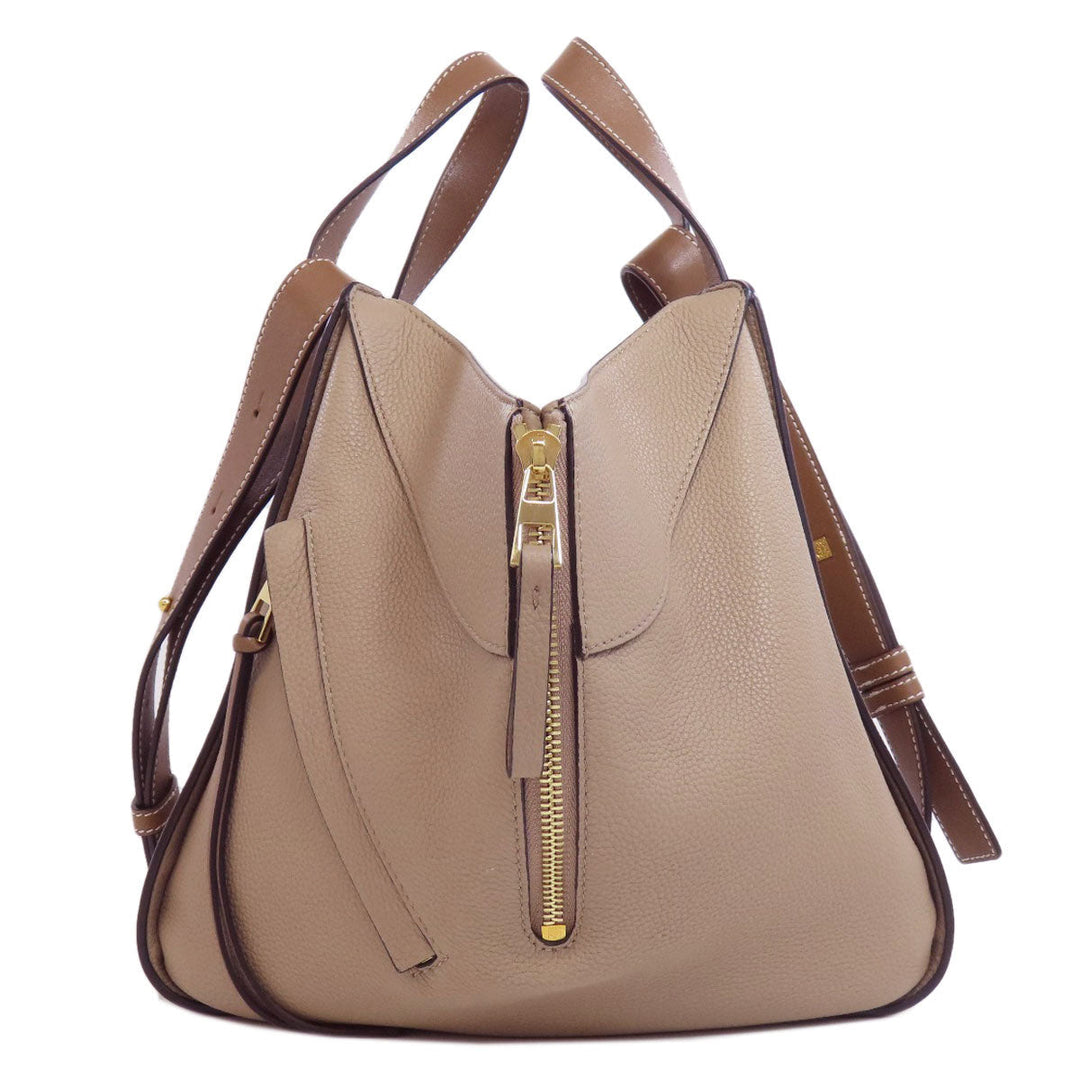 LOEWE Handbag Calfskin beige Hammock 2WAY Women Used Authentic