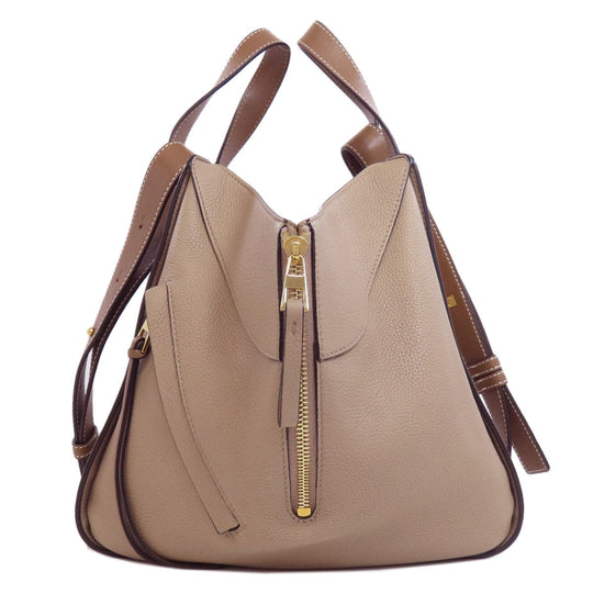 LOEWE Handbag Calfskin beige Hammock 2WAY Women Used Authentic