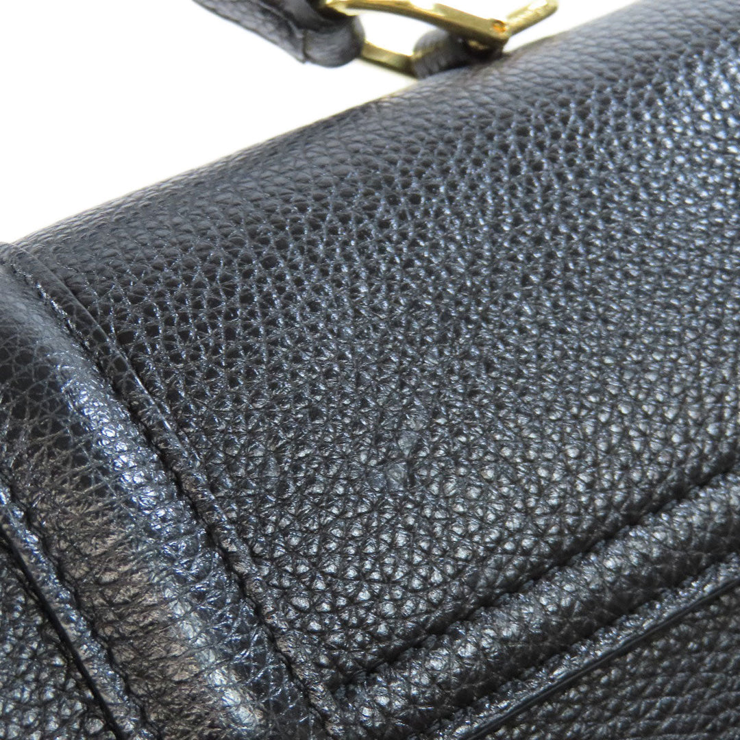 CELINE Handbag Calfskin black 16 SEISE 2WAY Women Used Authentic