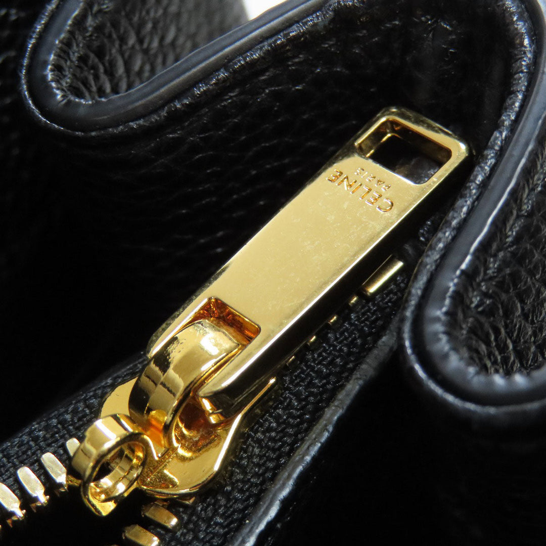 CELINE Handbag Calfskin black 16 SEISE 2WAY Women Used Authentic