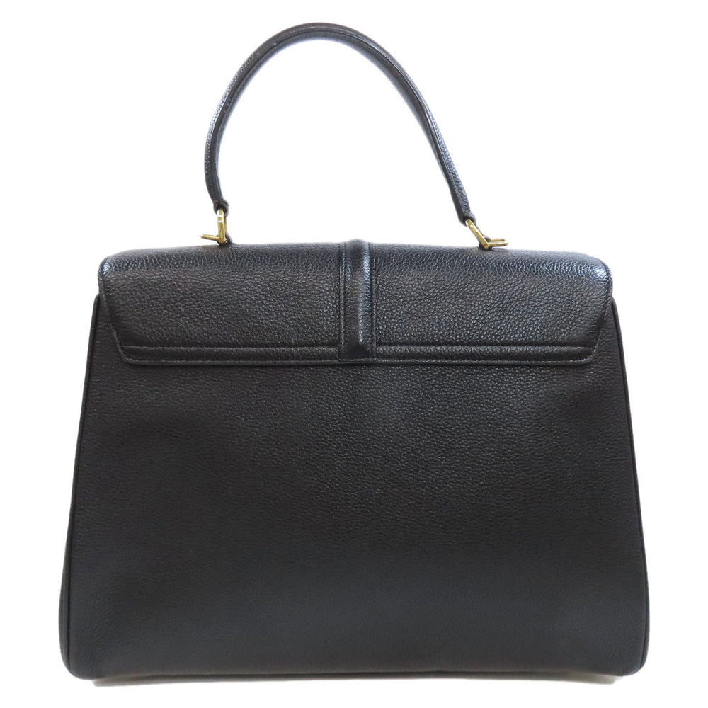 CELINE Handbag Calfskin black 16 SEISE 2WAY Women Used Authentic