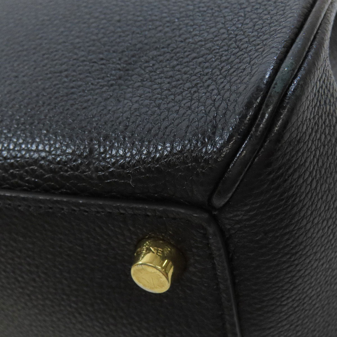 CELINE Handbag Calfskin black 16 SEISE 2WAY Women Used Authentic