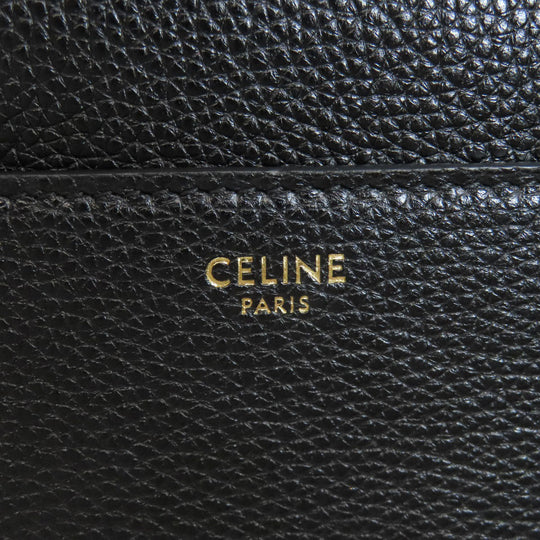 CELINE Handbag Calfskin black 16 SEISE 2WAY Women Used Authentic